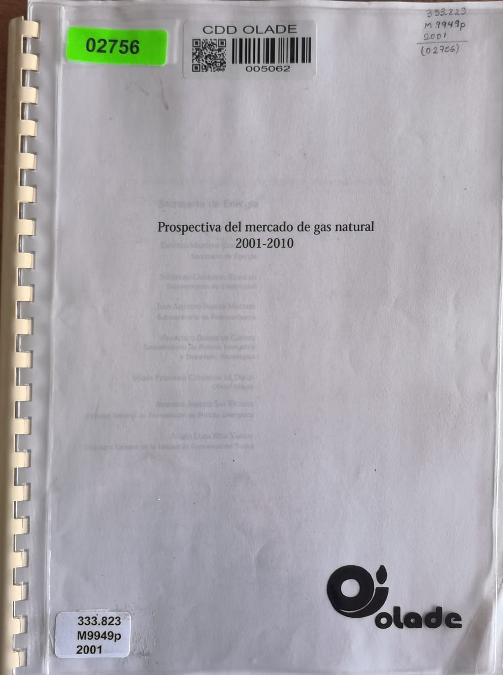 Prospectiva del mercado de gas natural 2001-2010