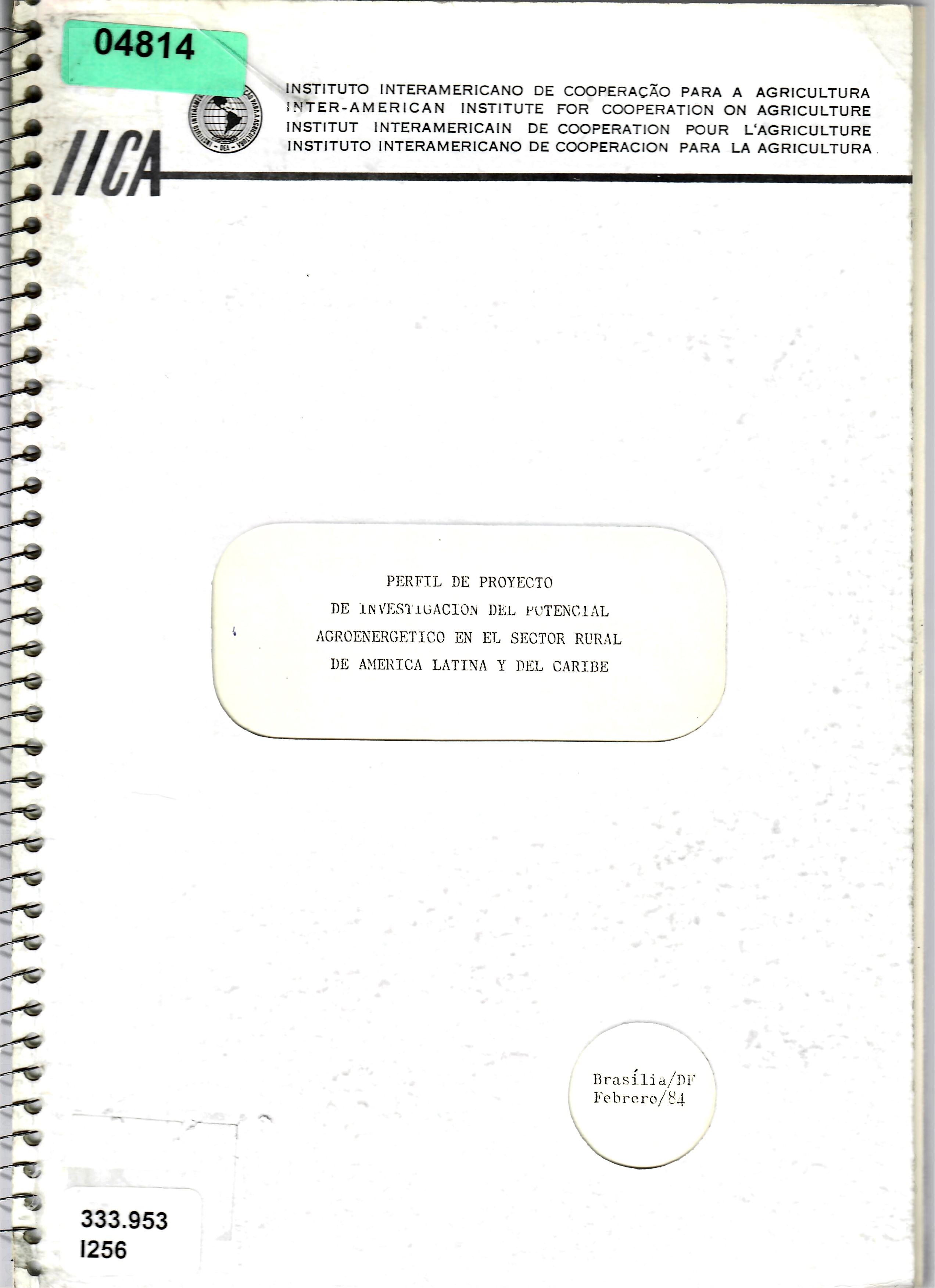PERFIL DE PROYECTO DE INVESTIGACION DEL POTENCIAL DE INVESTIGACION DEL POTENCIAL DE AMERICA LATINA Y DEL CARIBE