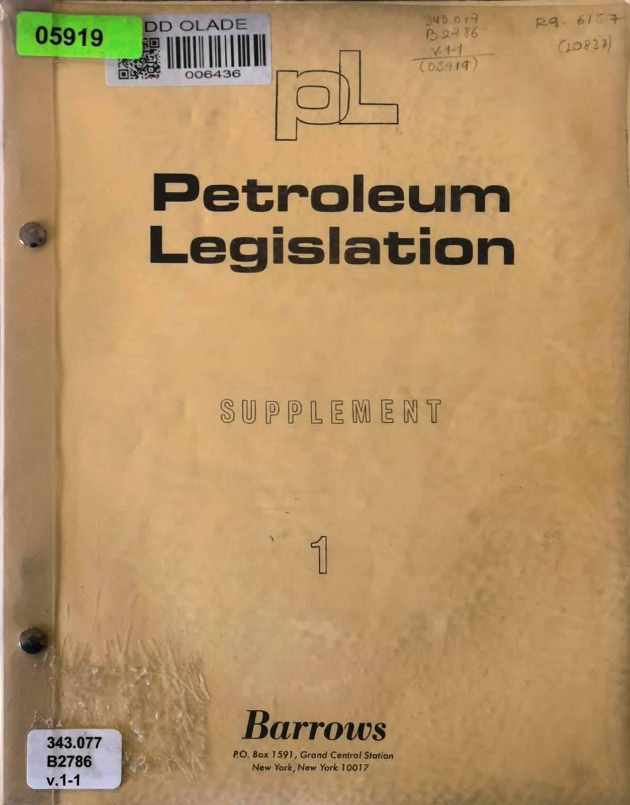 Petroleum Legislation:  SUPPLEMENT 1 - 57