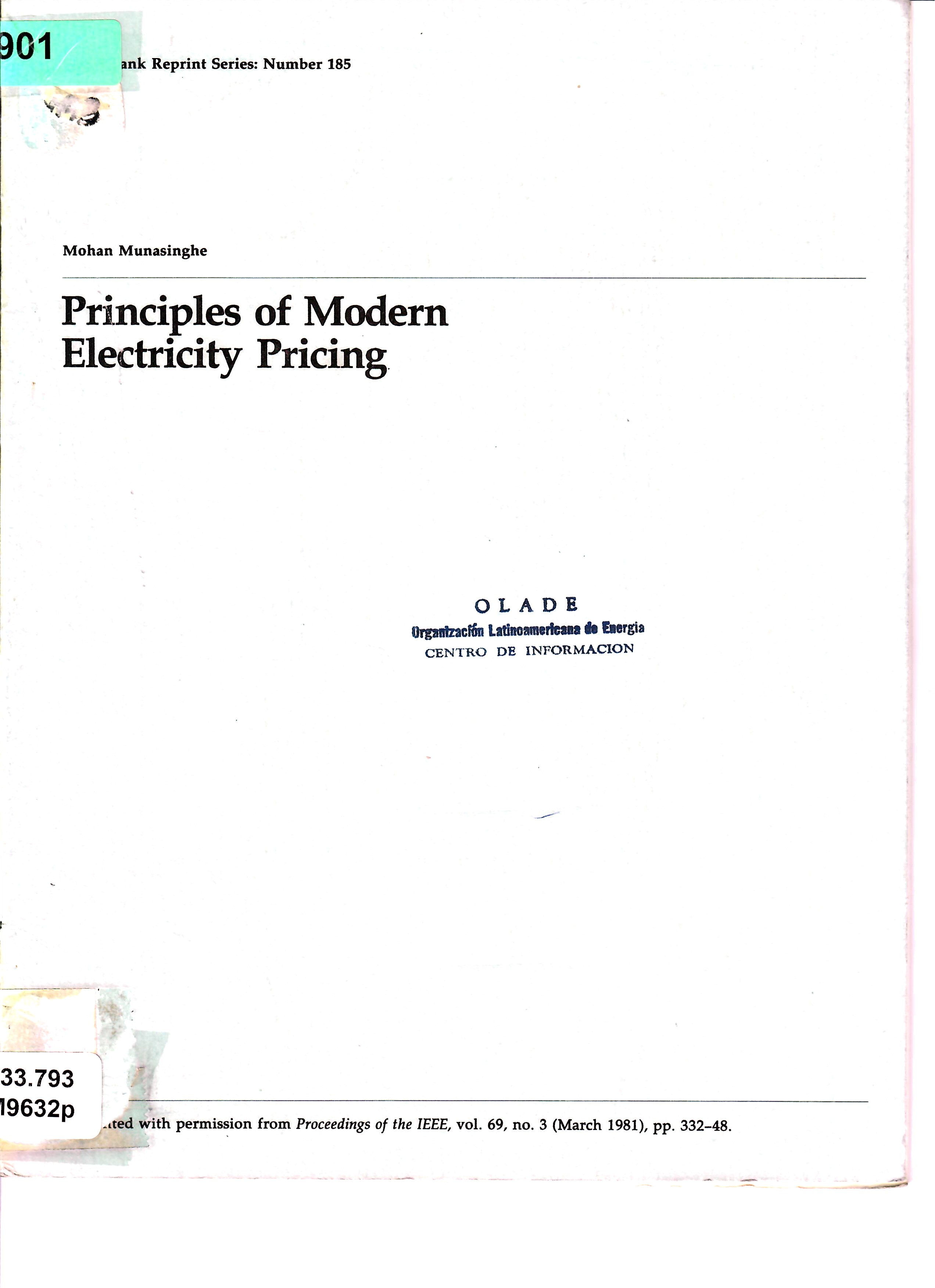 Principles of Modern Electricity Pricing