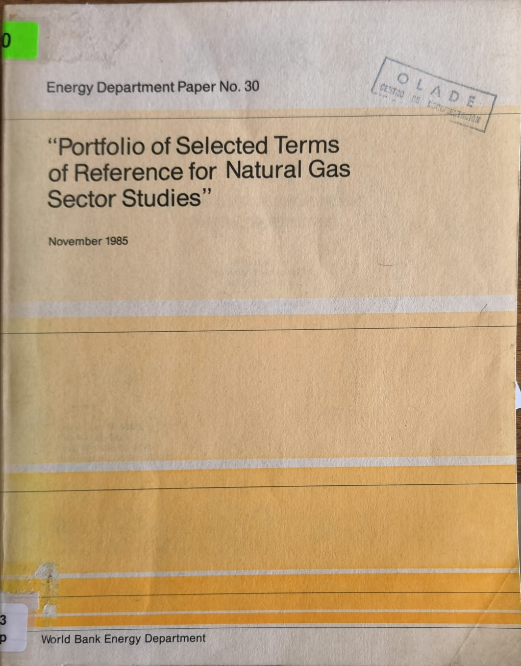 Portfolio of Selected Terms of Reference for Natural Gas Sector Studies
