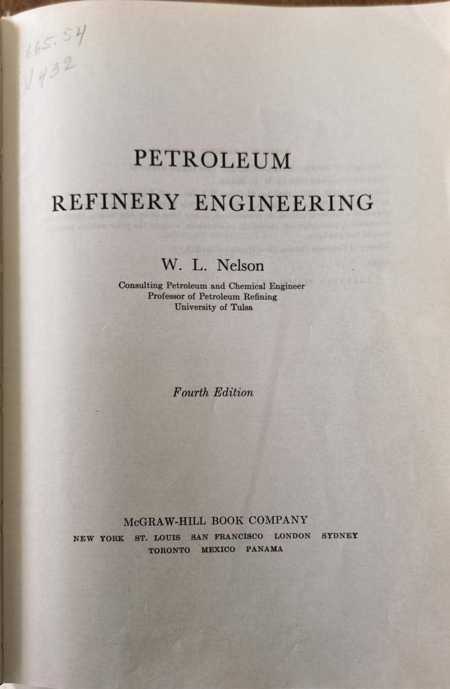 PETROLEUM REFINERY ENGINEERING