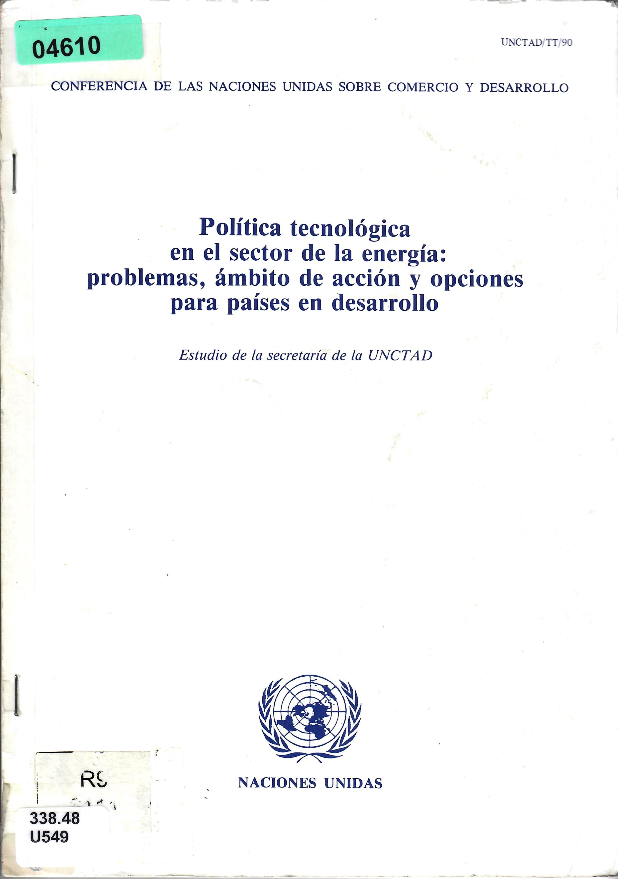 Política tecnológica en el sector de la energía: problemas, ámbito de acción y opciones para países en desarrollo