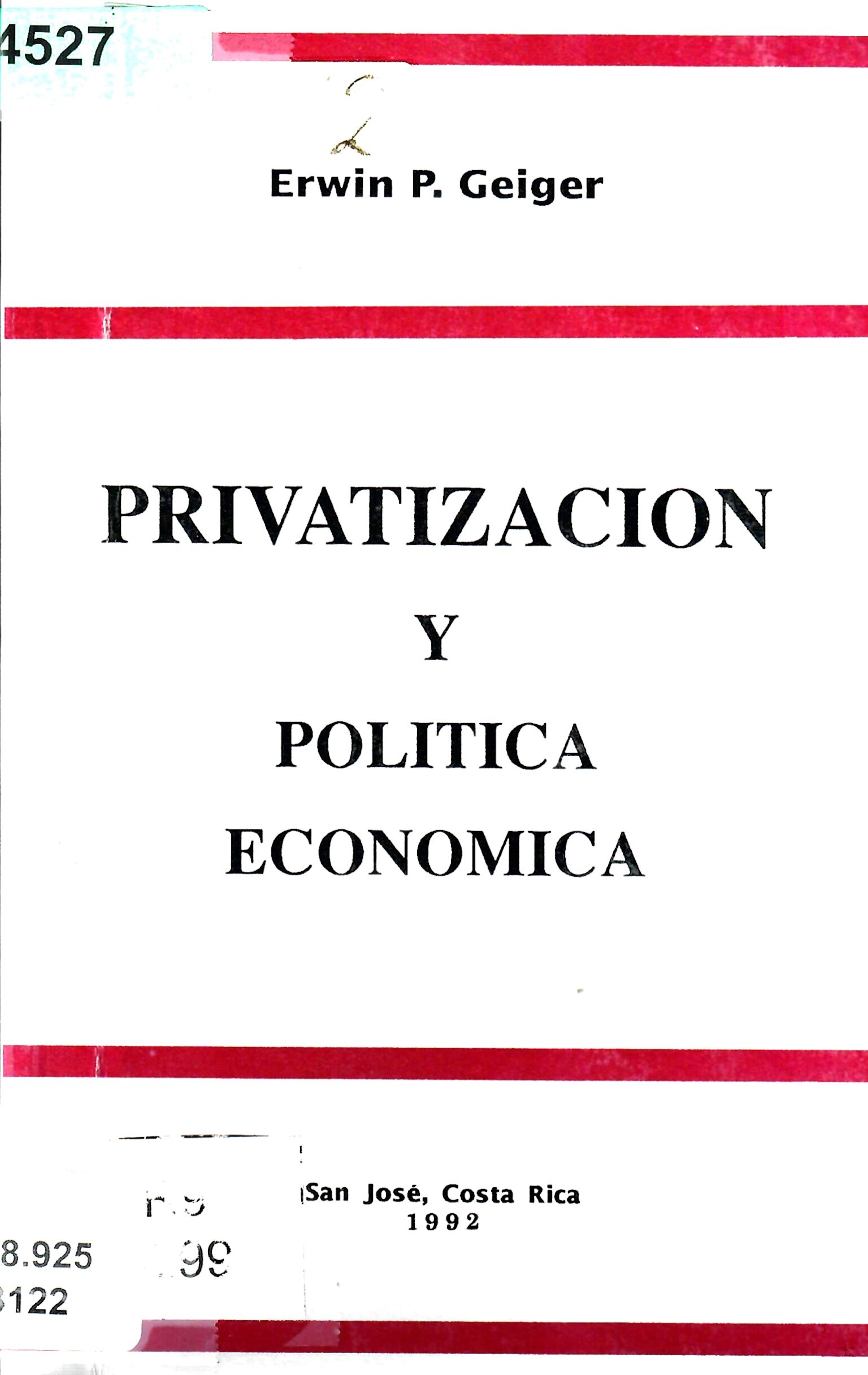PRIVATIZACION Y POLITICA ECONOMICA