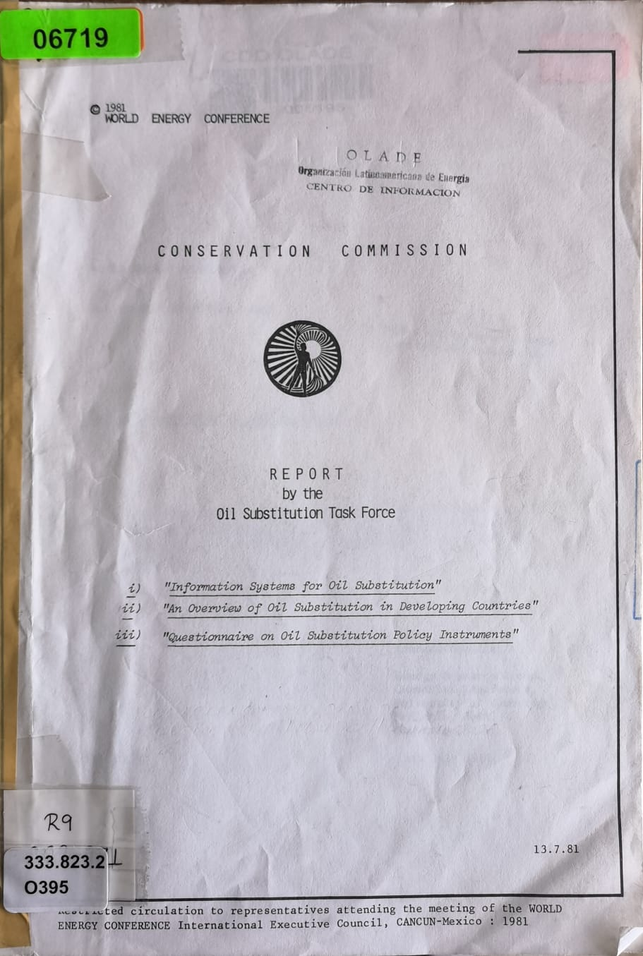 REPORT by the Oil Substitution Task Force