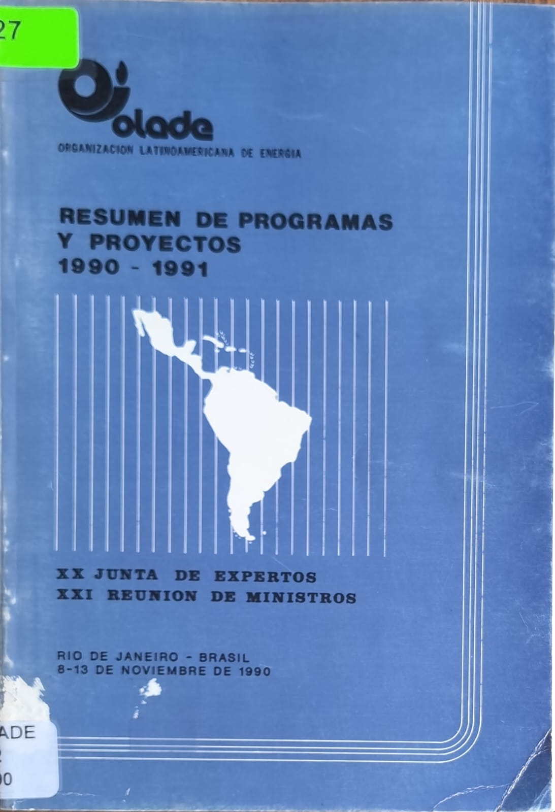 RESUMEN DE PROGRAMAS Y PROYECTOS 1989 - 1990