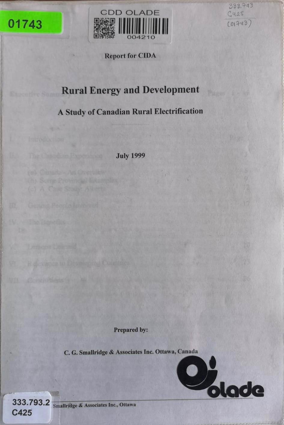 Rural Energy and Development: A Study of Canadian Rural Electrification