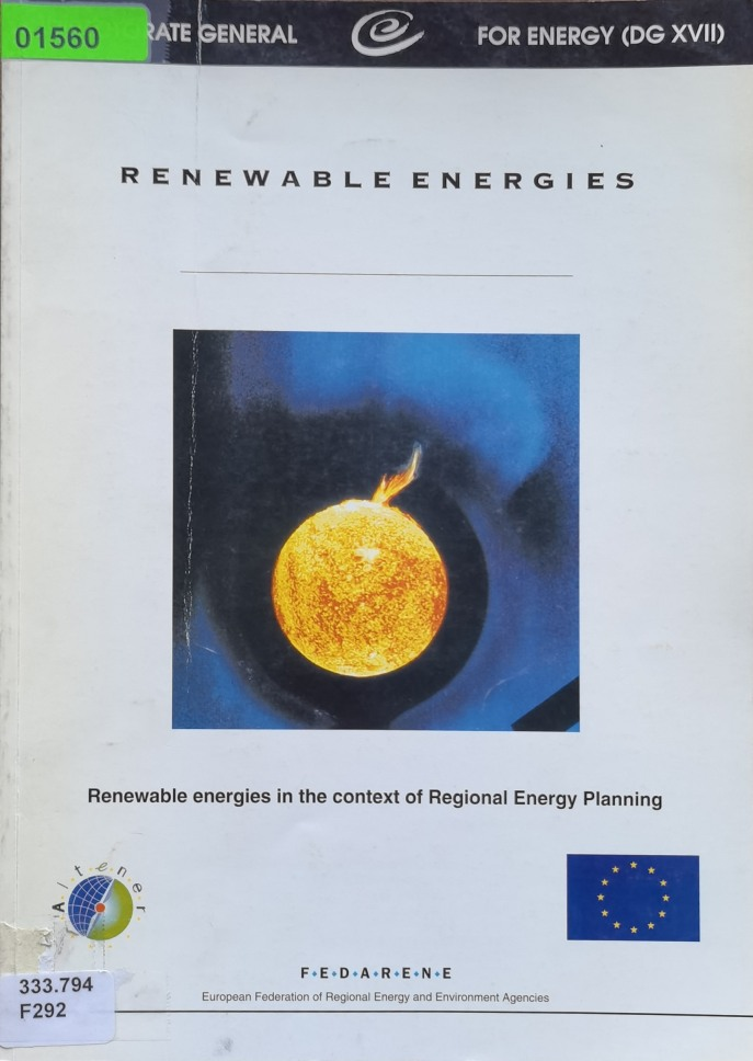 RENEWABLE ENERGIES Renewable energies in the context of Regional Energy Planning