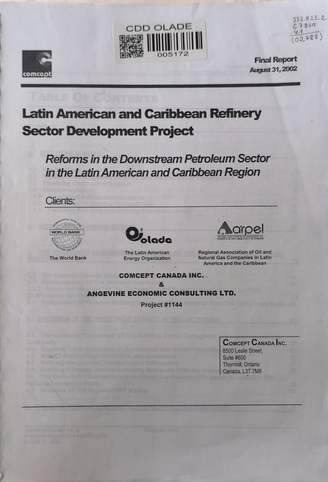 Reforms in the Downstream Petroleum Sector in the Latin American and Caribbean Region