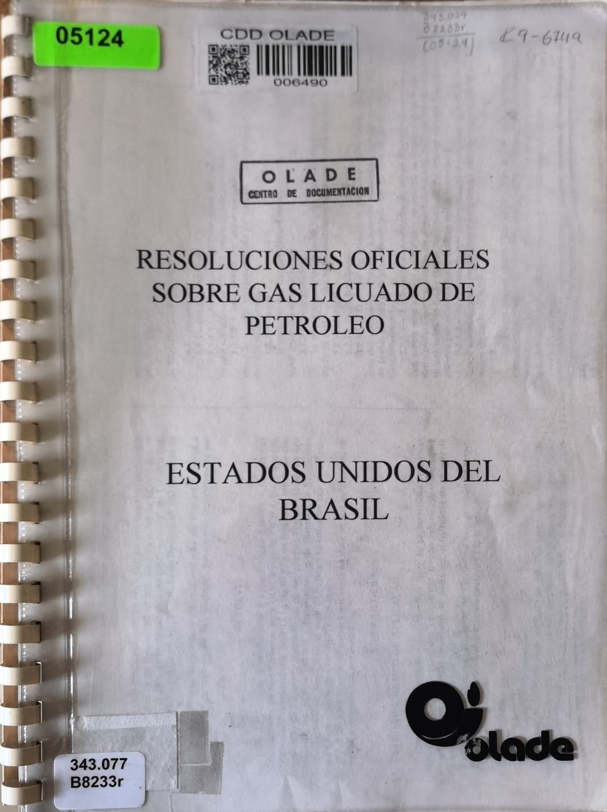 RESOLUCIONES OFICIALES SOBRE GAS LICUADO DE PETROLEO