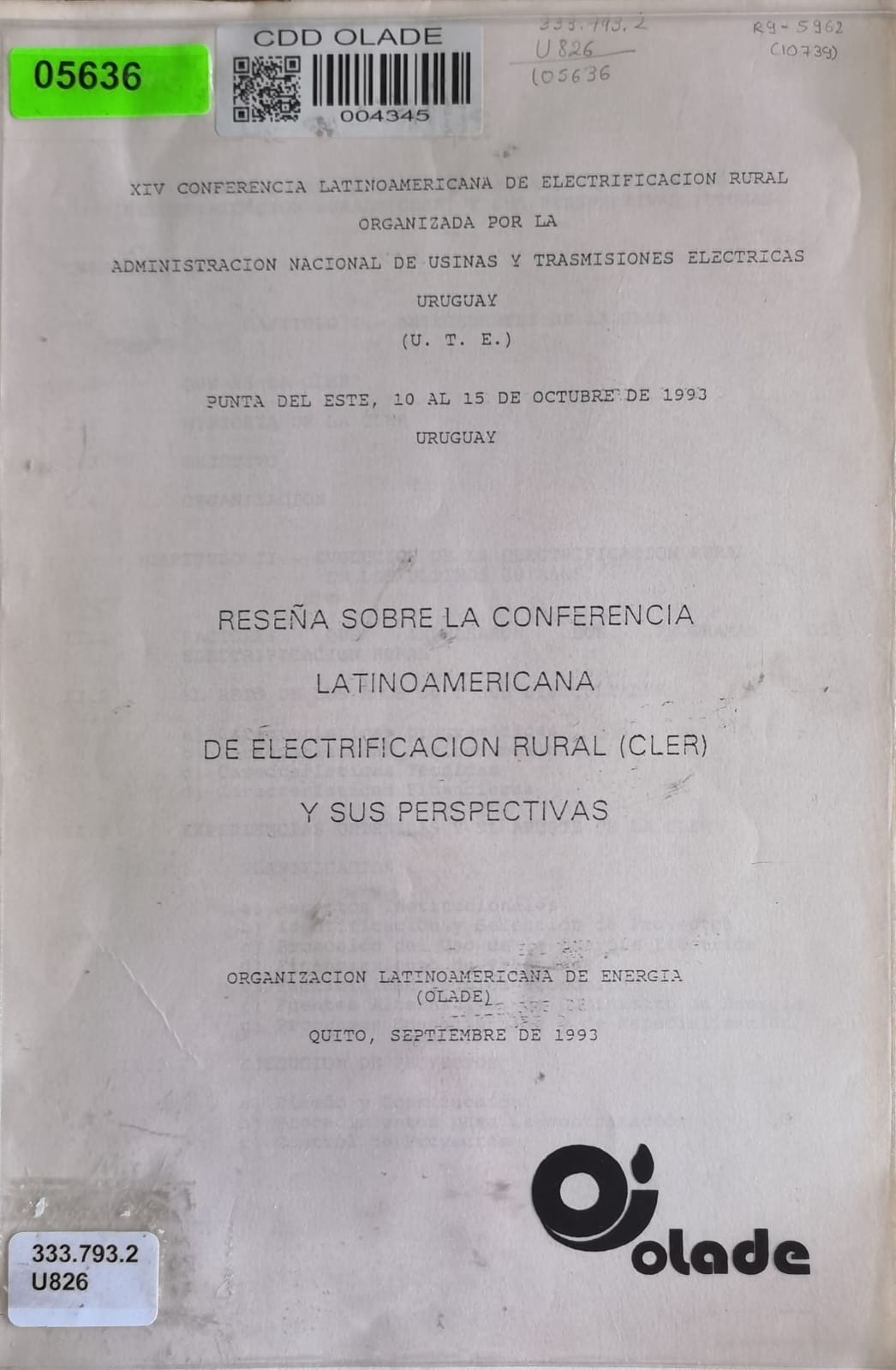 RESEÑA SOBRE LA CONFERENCIA LATINOAMERICANA DE ELECTRIFICACION RURAL (CLER) Y SUS PERSPECTIVAS