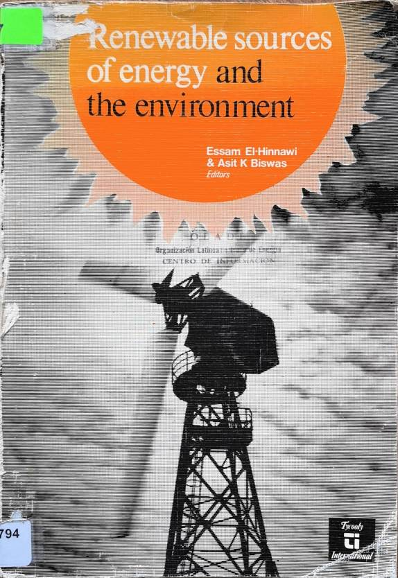 Renewable sources of energy and the environment