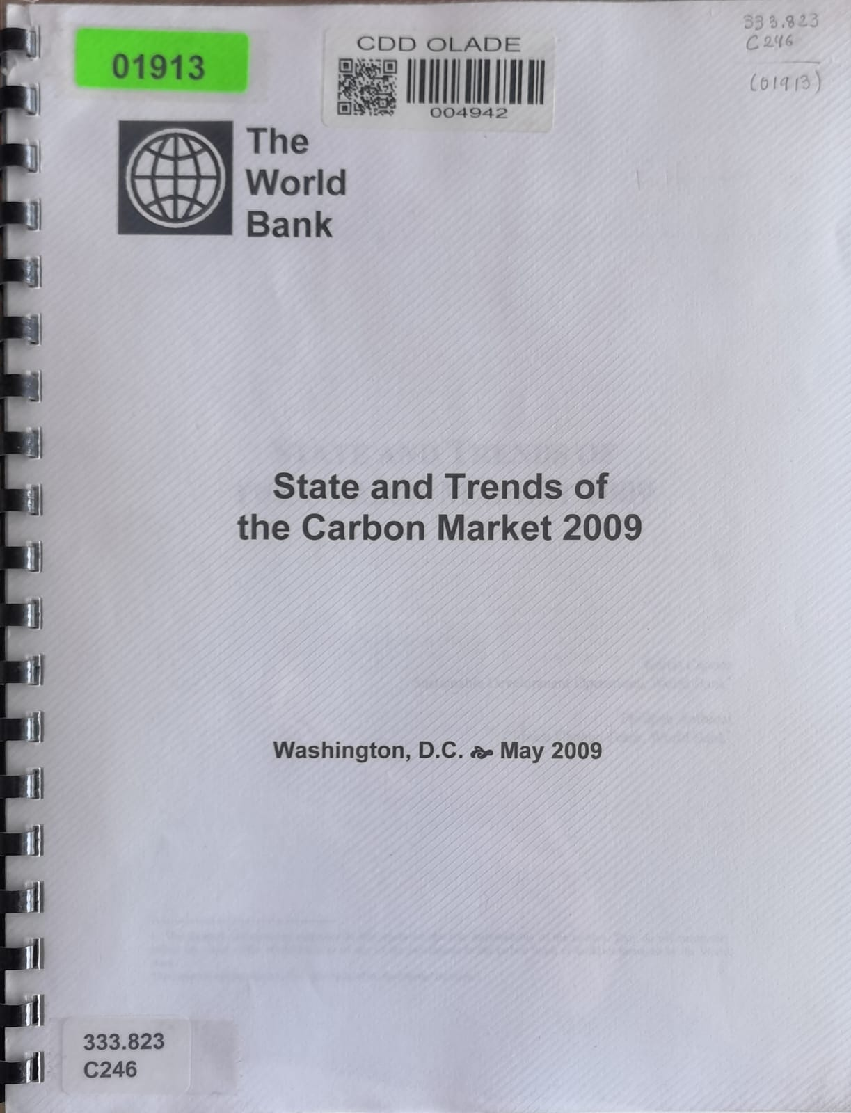 State and Trends of the Carbon Market 2009
