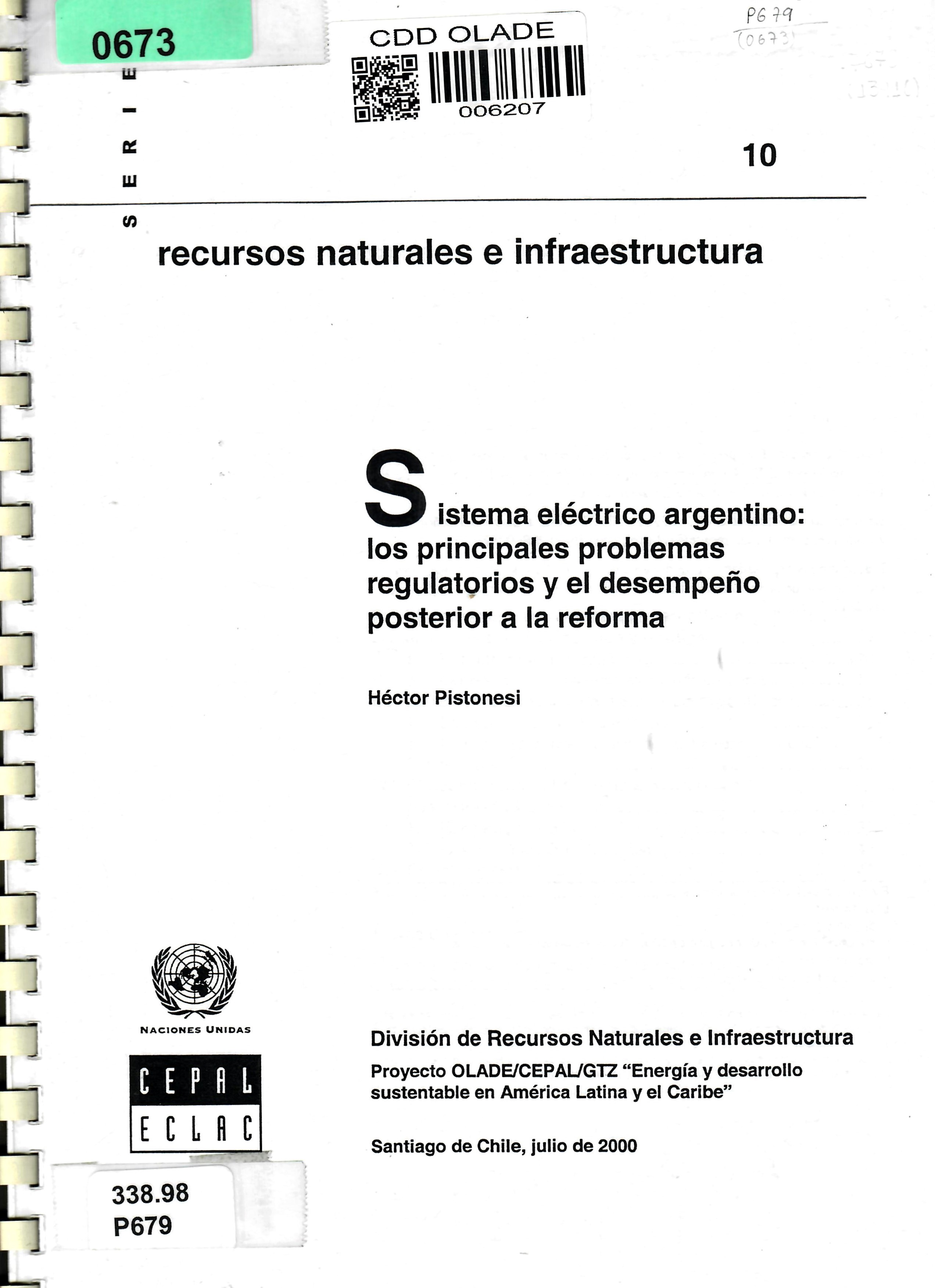 Sistema eléctrico argentino: los principales problemas regulatorios y el desempeño posterior a la reforma