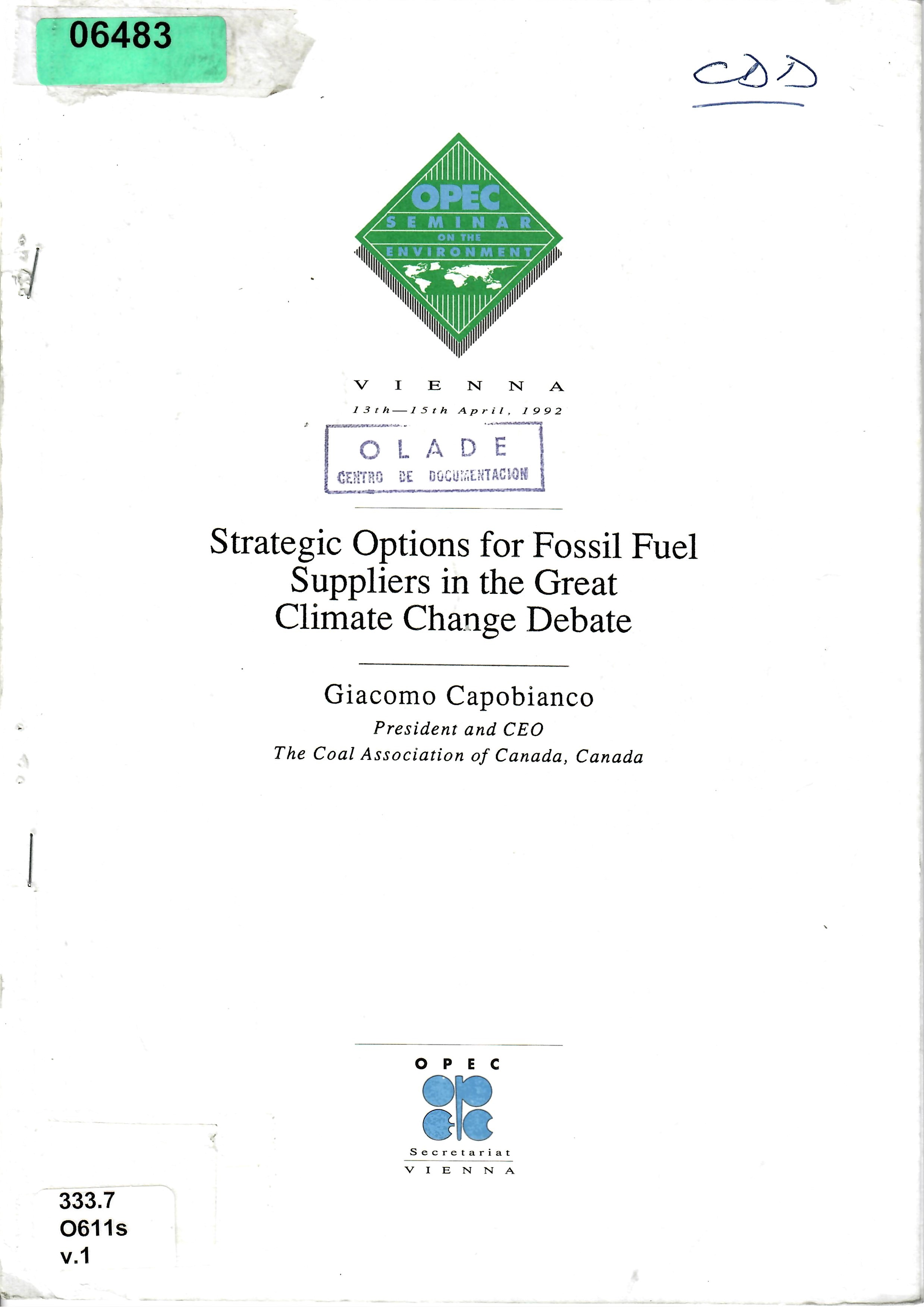Strategic Options for Fossil Fuel Suppliers in the Great Climate Change Debate