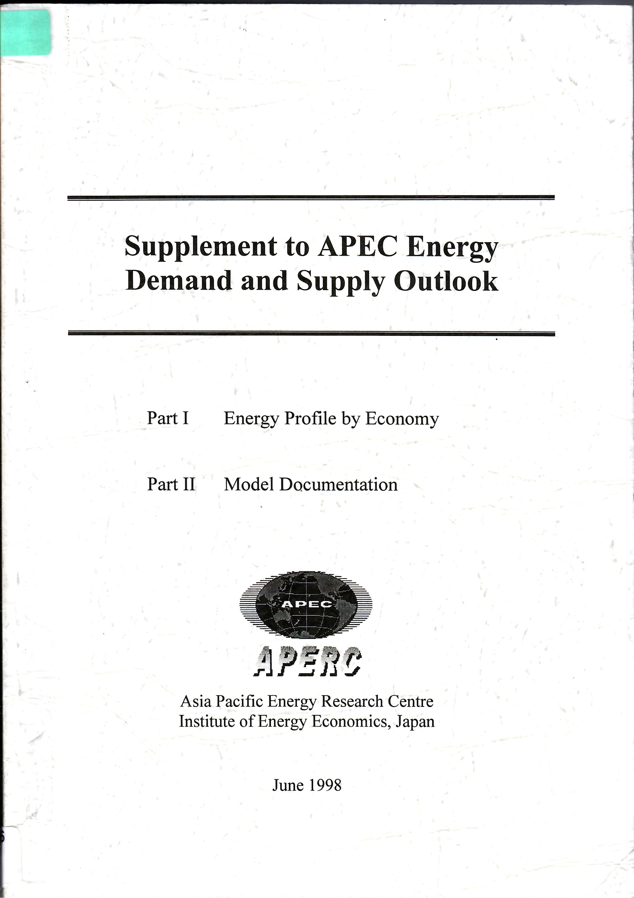 Supplement to APEC Energy Demand and Supply Outlook