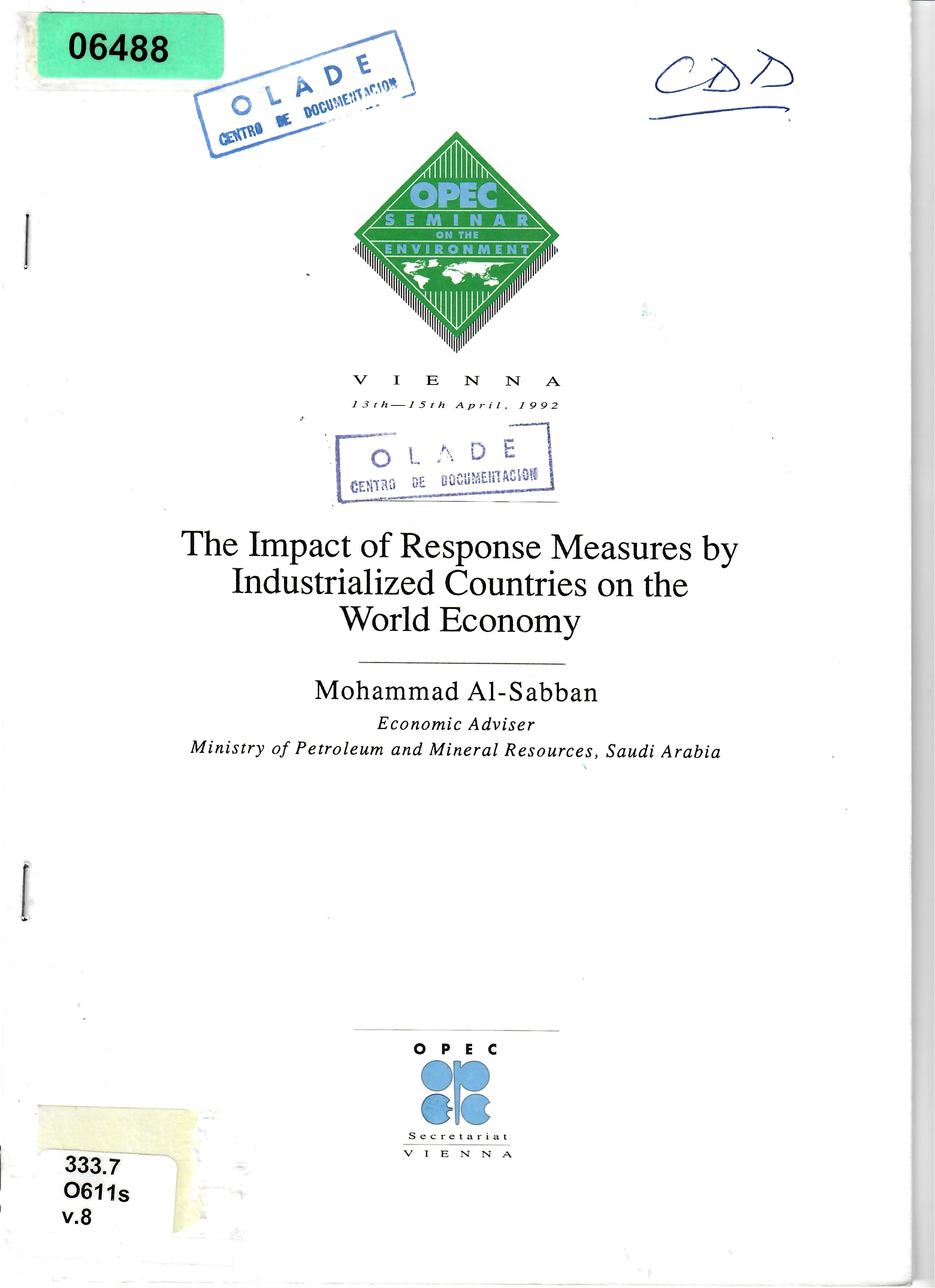 The Impact of Response Measures by Industrialized Countries on the World Economy
