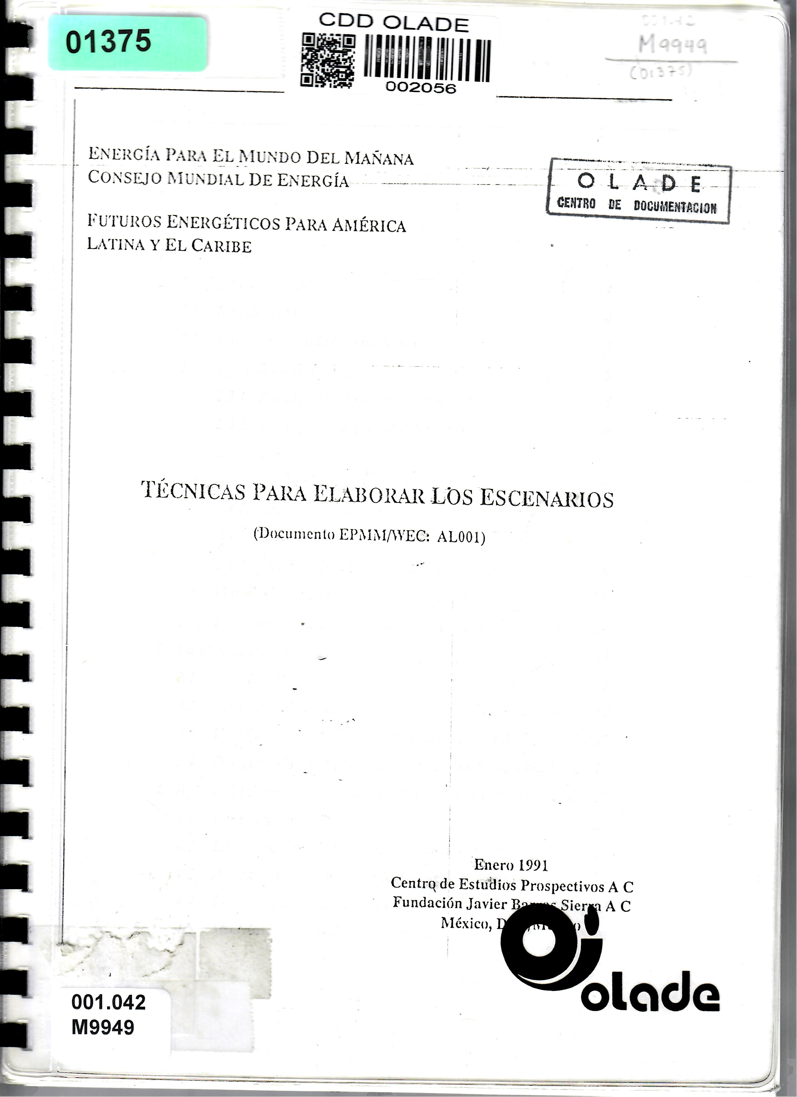 TÉCNICAS PARA ELABORAR LOS ESCENARIOS
