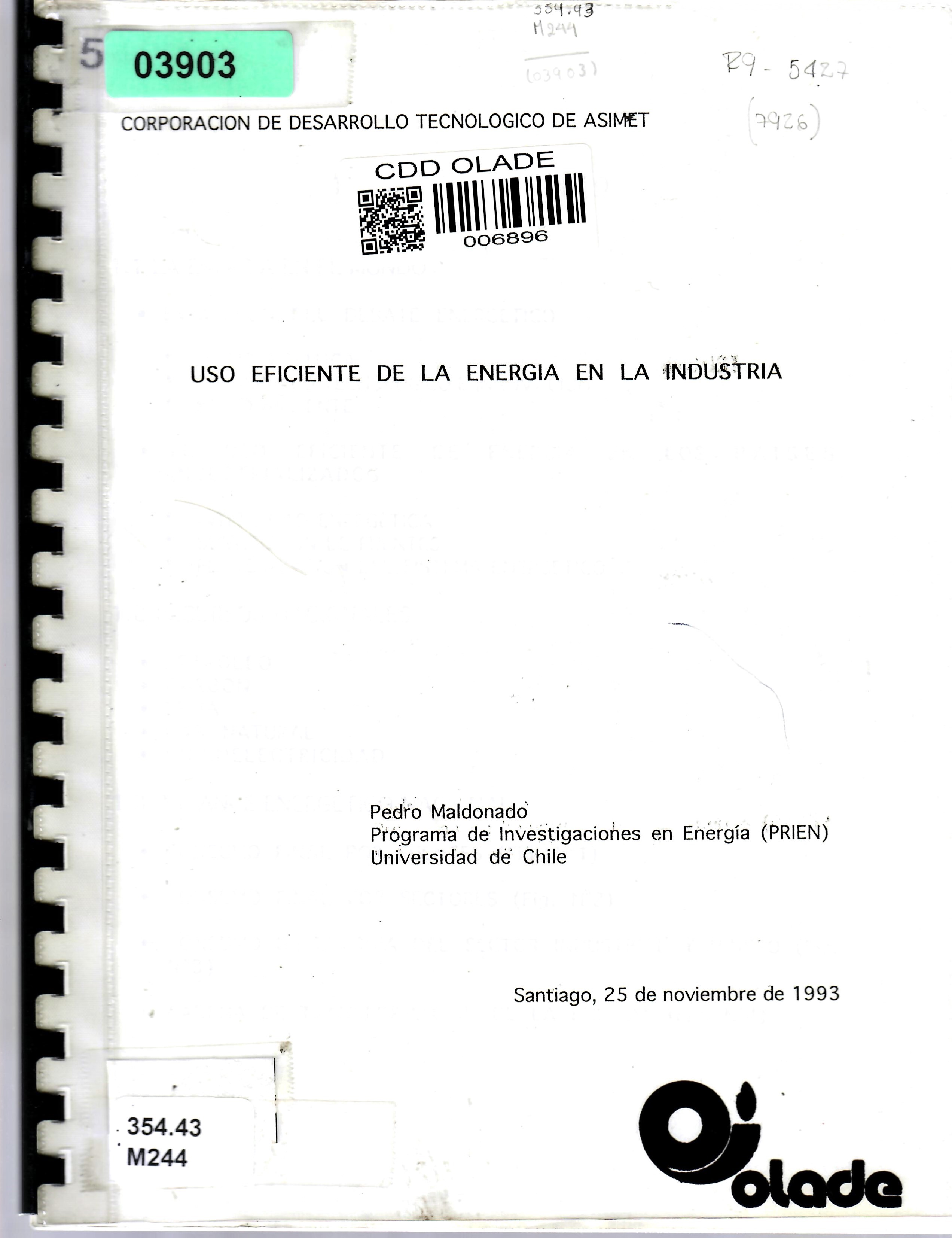 USO EFICIENTE DE LA ENERGIA EN LA INDUSTRIA