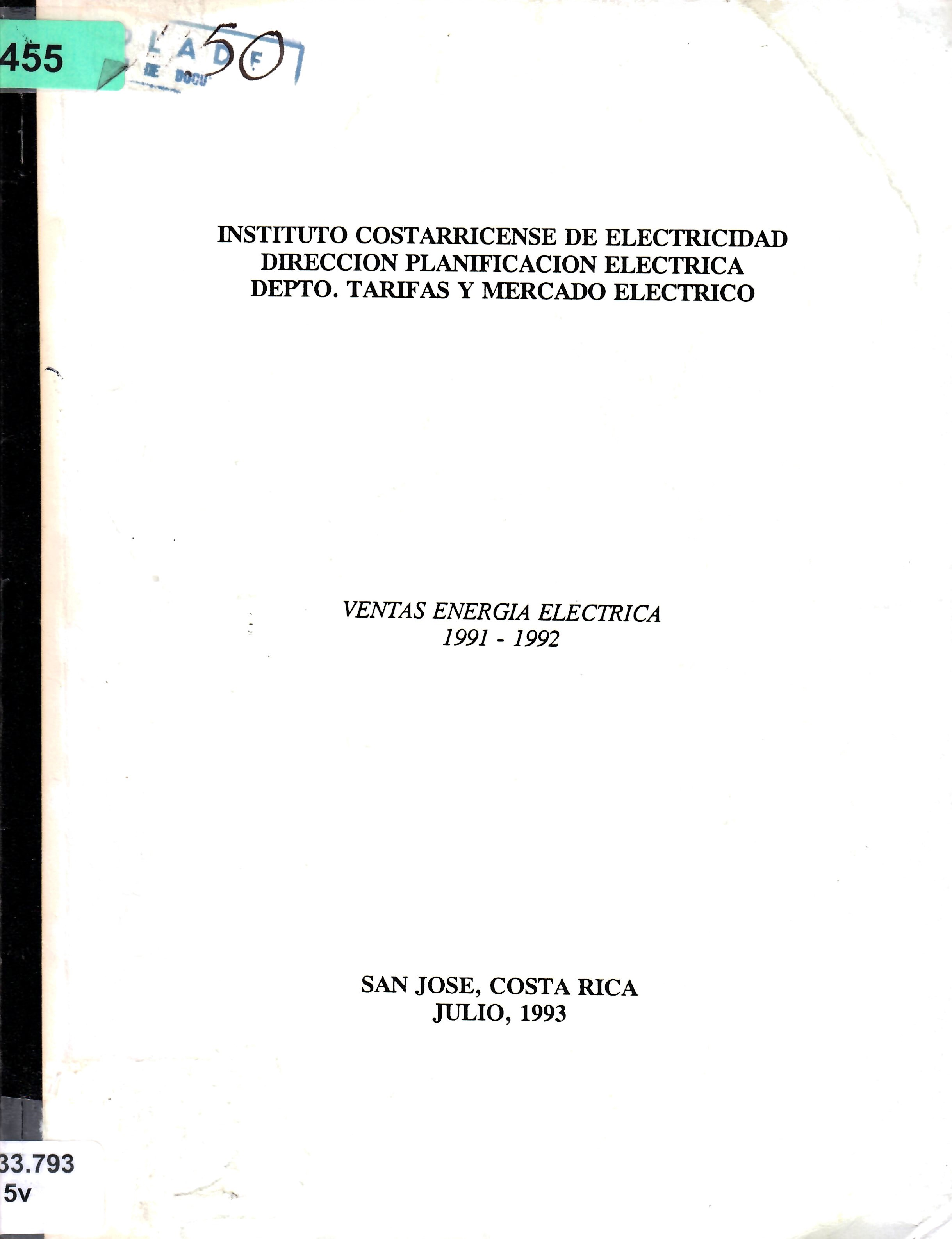 VENTAS ENERGIA ELECTRICA