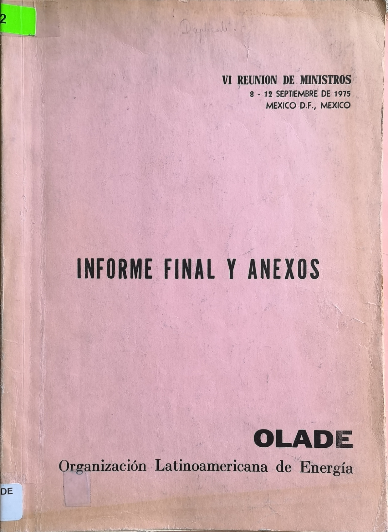 V Reunión de Ministros - 1975